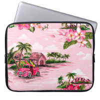 Diseño de telas de barca hawaiana vintage de isla 