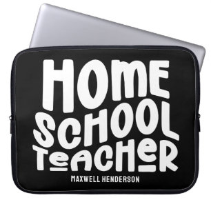 Funda Para Portátil Diseño de Texto para Maestra de Escuela en Casa Mi