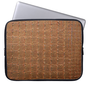 Funda Para Portátil Diseño de textura de cuero de cocodrilo marrón osc