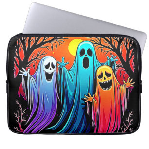 Funda Para Portátil Diseño de tres fantasmas fantasmales de Halloween