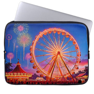 Funda Para Portátil Diseño de una noche de luces festivas