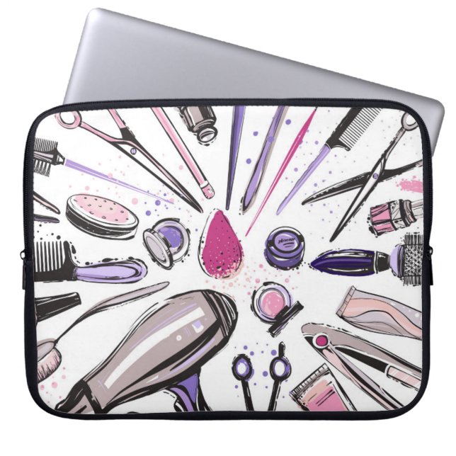 Funda Para Portátil Diseño del círculo del maquillaje (Frente)