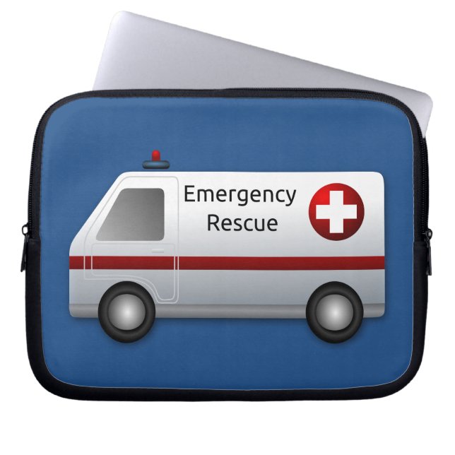 Funda Para Portátil Diseño del Personalizado de ambulancia de emergenc (Frente)