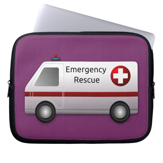 Funda Para Portátil Diseño del Personalizado de ambulancia de emergenc (Frente)