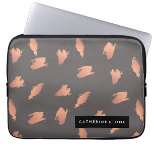 Funda Para Portátil Diseño elegante de brochas abstractas de rosa de