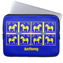 Funda Para Portátil diseño escandinavo, caballo sueco, personalizado,