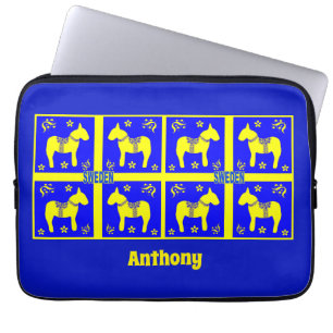 Funda Para Portátil diseño escandinavo, caballo sueco, personalizado,