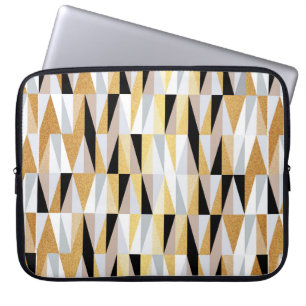 Funda Para Portátil diseño escandinavo triángulos de patrón transparen