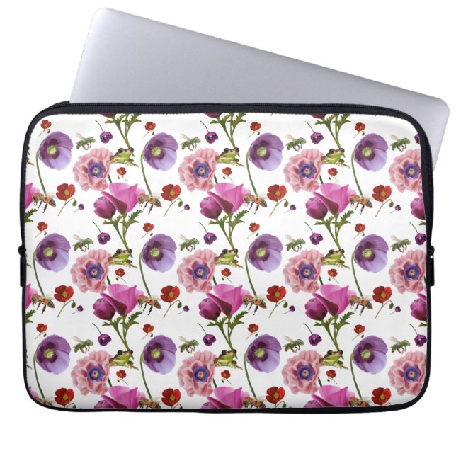 Funda Para Portátil Diseño floral (Frente)