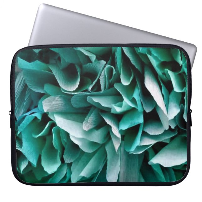 Funda Para Portátil diseño floral de papel (Frente)