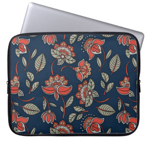 Funda Para Portátil Diseño floral espléndido de Batik