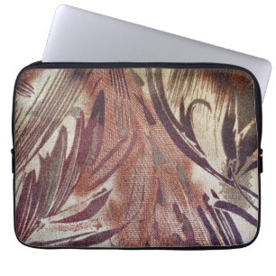 Funda Para Portátil Diseño floral marrón abstracto 2