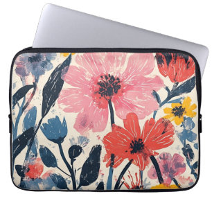 Funda Para Portátil Diseño floral moderno Retro Mid Century