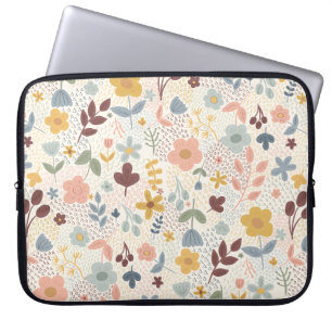 Funda Para Portátil Diseño floral retro