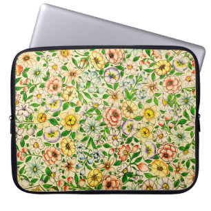 Funda Para Portátil Diseño floral tradicional de primavera india