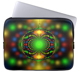 Funda Para Portátil Diseño fractal de adorno navideño-29440