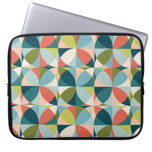Funda Para Portátil Diseño Geométrico De Mediados Del Siglo, Resumen Y