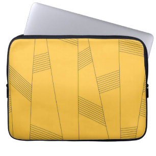 Funda Para Portátil Diseño gráfico abstracto simple, amarillo y modern