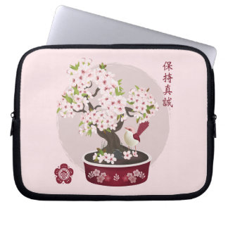 Funda Para Portátil Diseño gráfico de Blossom floral bonsai