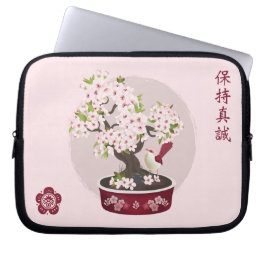 Funda Para Portátil Diseño gráfico de Blossom floral bonsai