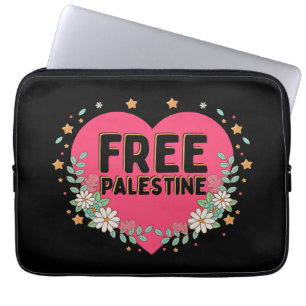 Funda Para Portátil diseño gráfico de corazón palestino lindo