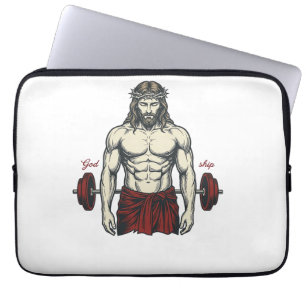 Funda Para Portátil Diseño Gráfico Fuerza Fe Engrabado Vintage_1