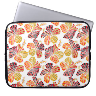 Funda Para Portátil Diseño hawaiano luminoso con plantas tropicales y