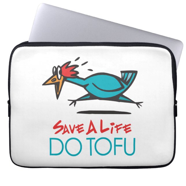 Funda Para Portátil Diseño humorístico de tofu (Frente)