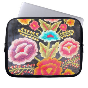 Funda Para Portátil Diseño mexicano del bordado