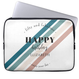 Funda Para Portátil Diseño Minimalista de cumpleaños en colores pastel