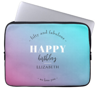 Funda Para Portátil Diseño Minimalista de cumpleaños en colores pastel