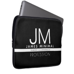 Funda Para Portátil Diseño minimalista profesional moderno Blanco y