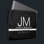 Funda Para Portátil Diseño minimo profesional moderno | Blanco y negro<br><div class="desc">Plantilla de diseño moderna y completamente personalizable. ¡Edita lo que quieras!</div>