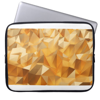Funda Para Portátil Diseño moderno de lujo dorado polígono fondo 3d re