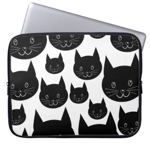 Funda Para Portátil Diseño monocromático del gato