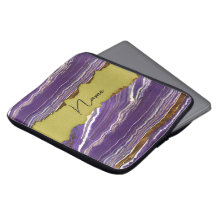 Diseño morado de mármol con Faux Gold