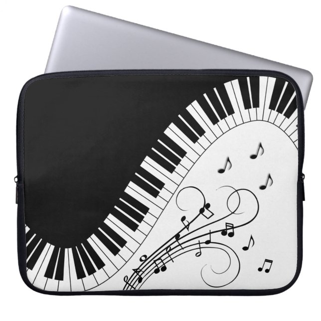Funda Para Portátil Diseño musical de teclado de piano (Frente)
