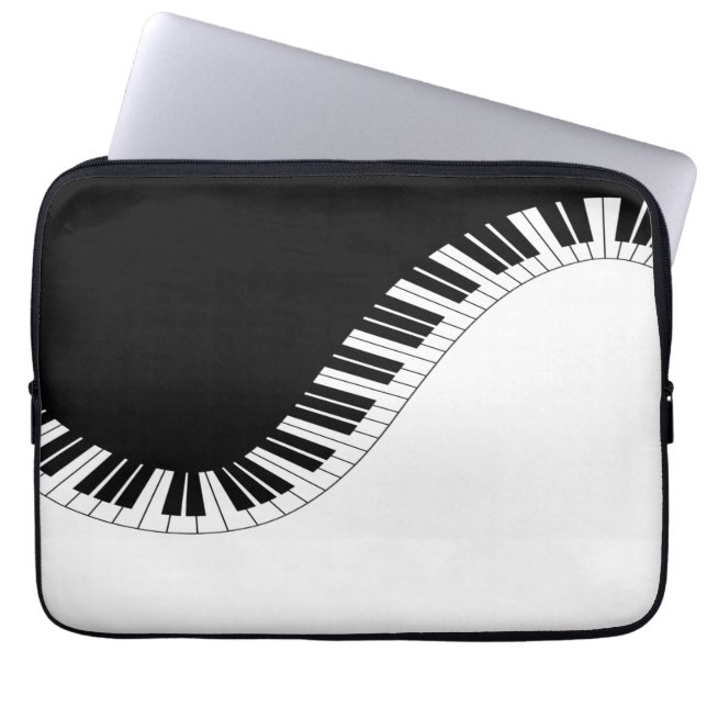 Funda Para Portátil Diseño musical de teclado de piano (Frente)