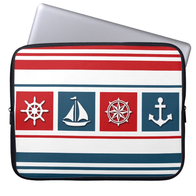 Funda Para Portátil Diseño náutico (Frente)