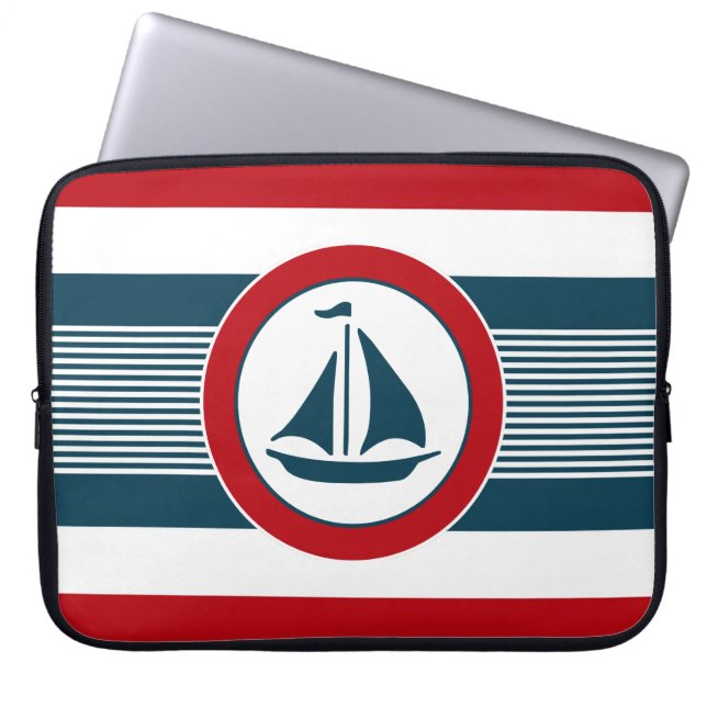 Funda Para Portátil Diseño náutico (Frente)