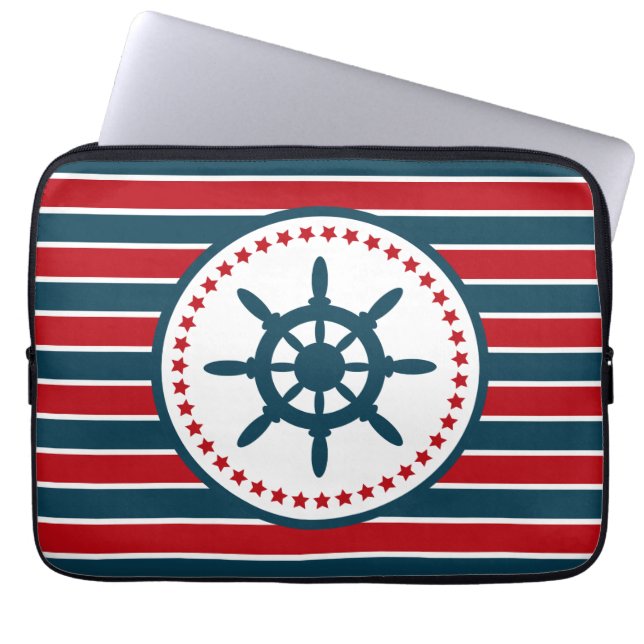 Funda Para Portátil Diseño náutico (Frente)