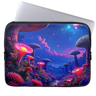 Funda Para Portátil Diseño nocturno de hongos encantados