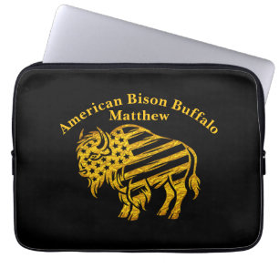 Funda Para Portátil Diseño Patriótico Gold Bison