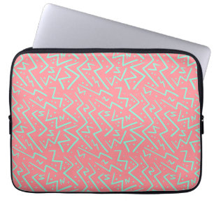 Funda Para Portátil Diseño psicodélico rosa y verde retro