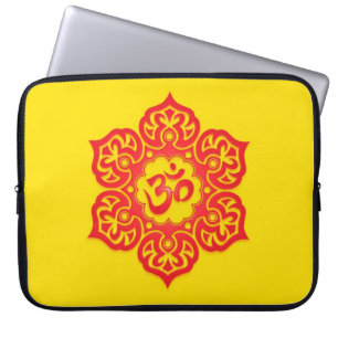 Funda Para Portátil Diseño, rojo y amarillo florales de Aum