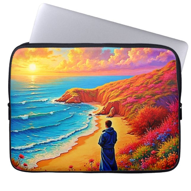 Funda Para Portátil Diseño Sunset Beach Solitude Serenity (Frente)