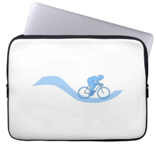Funda Para Portátil Diseño temático de ciclo elegante en azul