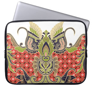 Funda Para Portátil diseño textil digital con bellas decoraciones