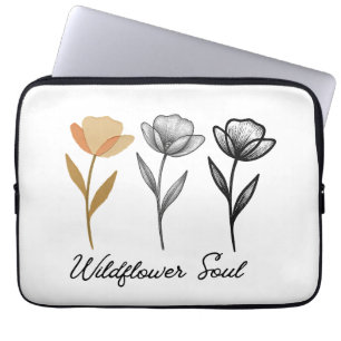 Funda Para Portátil Diseño trendy de flor silvestre