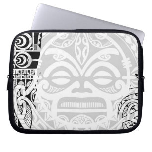 Funda Para Portátil Diseño tribal Polinesia del tatoo de la mascarill
